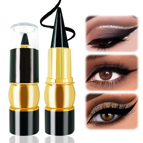 Matte Schnell Trocknender Eyeliner, 2024 Neuestes 1 Stück Wischfester Schwarzer Eyeliner Stift Gel, Wasserfester Lidschatten für Ein Alltägliches Lang Anhaltendes Augen Make up (Schwarz) von Recitem