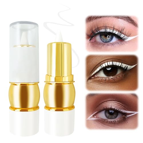 Matte Schnell Trocknender Eyeliner, 2024 Neuestes 1 Stück Wischfester Schwarzer Eyeliner Stift Gel, Wasserfester Lidschatten für Ein Alltägliches Lang Anhaltendes Augen Make up (Weiß) von Recitem