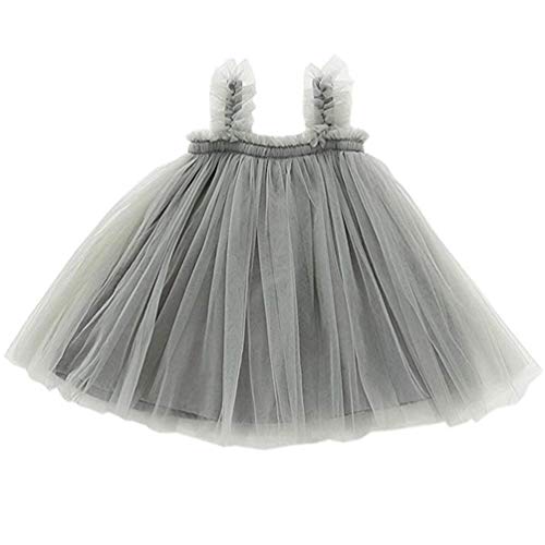 Reciy Baby Mädchen Kleinkind Tutu Kleid ärmellose Prinzessin Infant Tüll Kleid, 9 Monate, Gray von Ugitopi