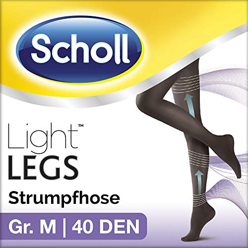 Scholl Light Legs Strumpfhose – Damen-Strumpfhose mit Kompressionsfunktion in M – Semi-transparente, schwarze Stützstrumpfhose – 1 Paar mit 40 DEN von Reckitt