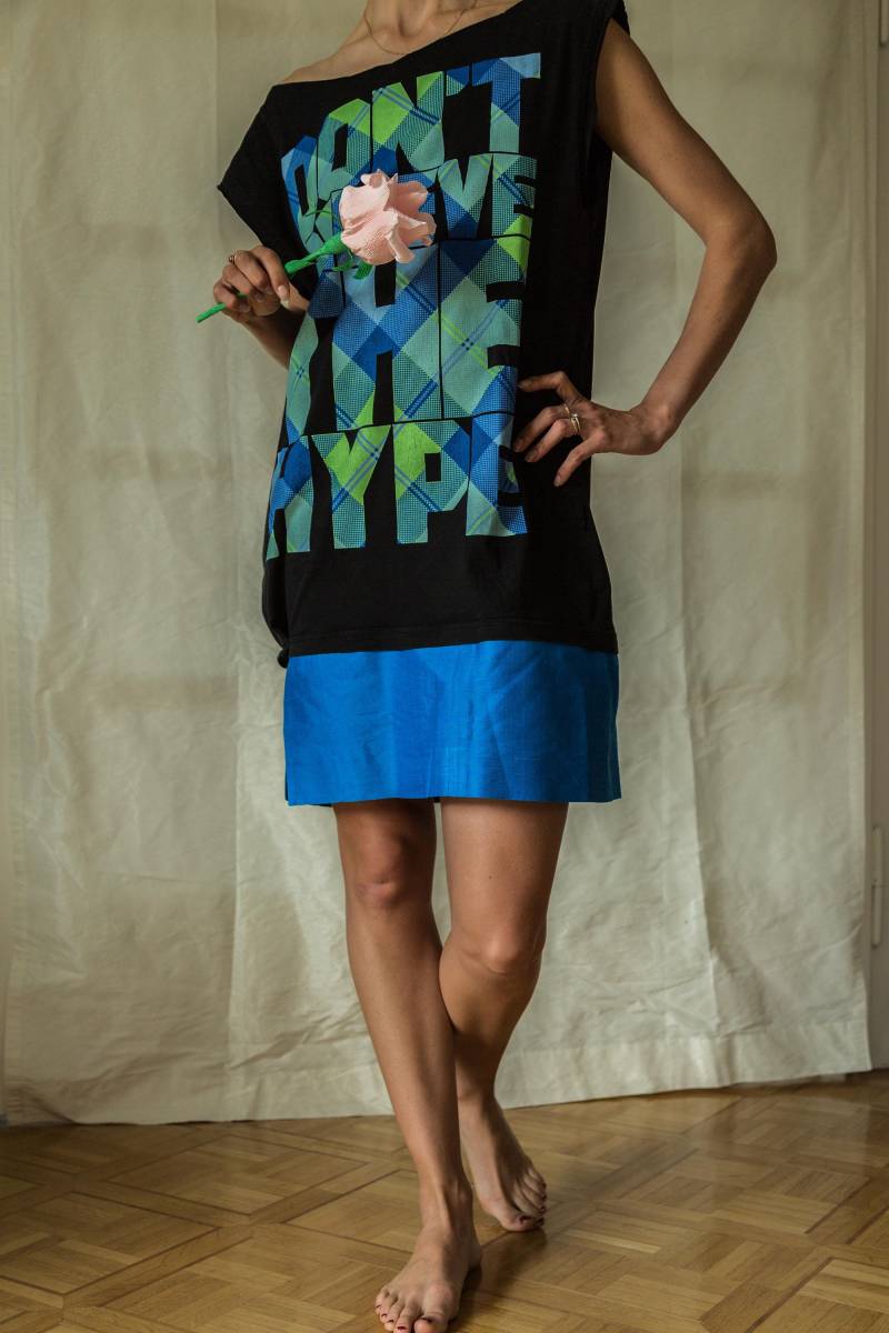 Upcycled Womans Kleidung, Boho Kleid, Tunika, Shabby Chic, Patchwork, Schäbiges Recycling Spaß Seide Sommerkleid von Recl8