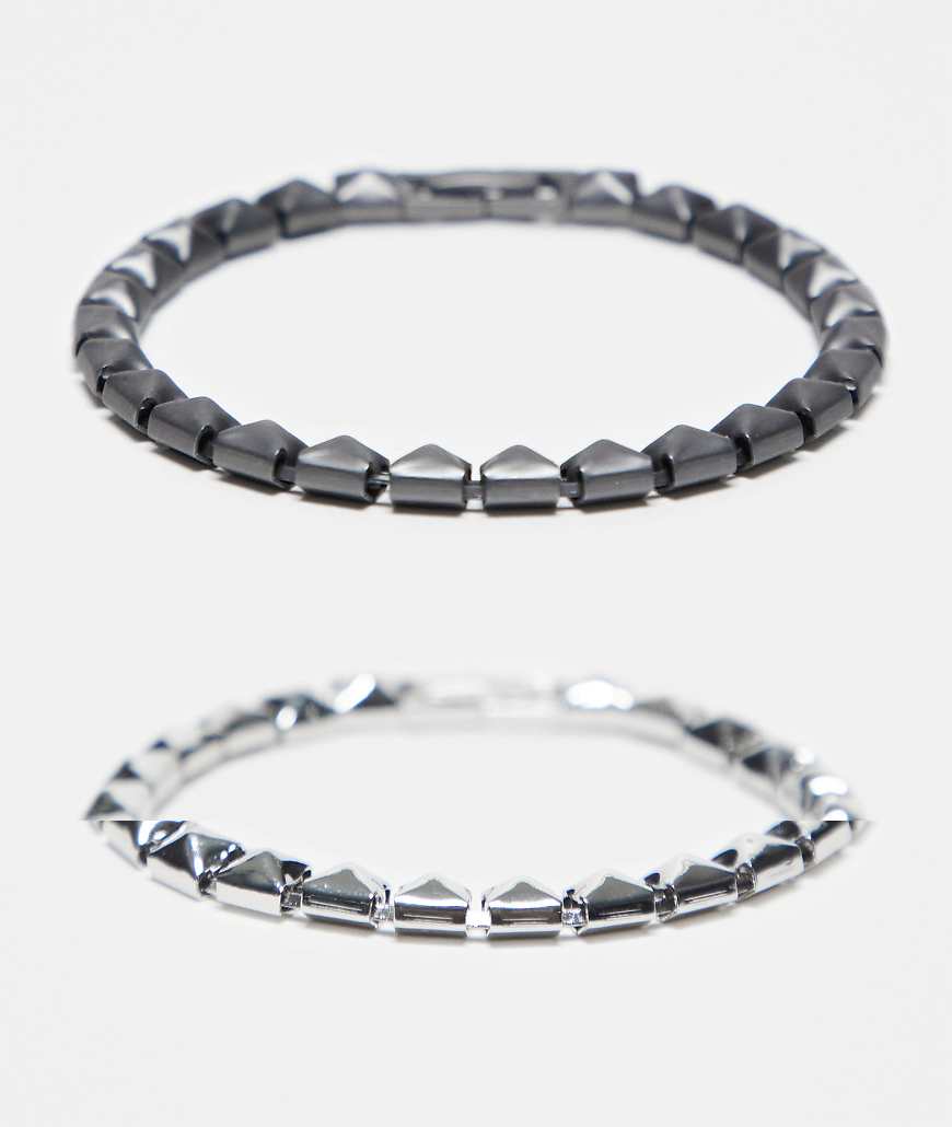 Reclaimed Vintage - 2er-Pack Unisex-Armbänder im perlenartigen Design-Bunt Reclaimed Vintage - 2er-Pack Unisex-Armbänder im perlenartigen Design-Bunt von Reclaimed Vintage