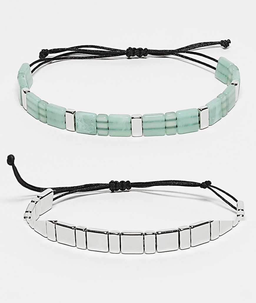 Reclaimed Vintage - 3er-Pack Unisex-Armbänder im perlenartigen Design-Bunt Reclaimed Vintage - 3er-Pack Unisex-Armbänder im perlenartigen Design-Bunt von Reclaimed Vintage