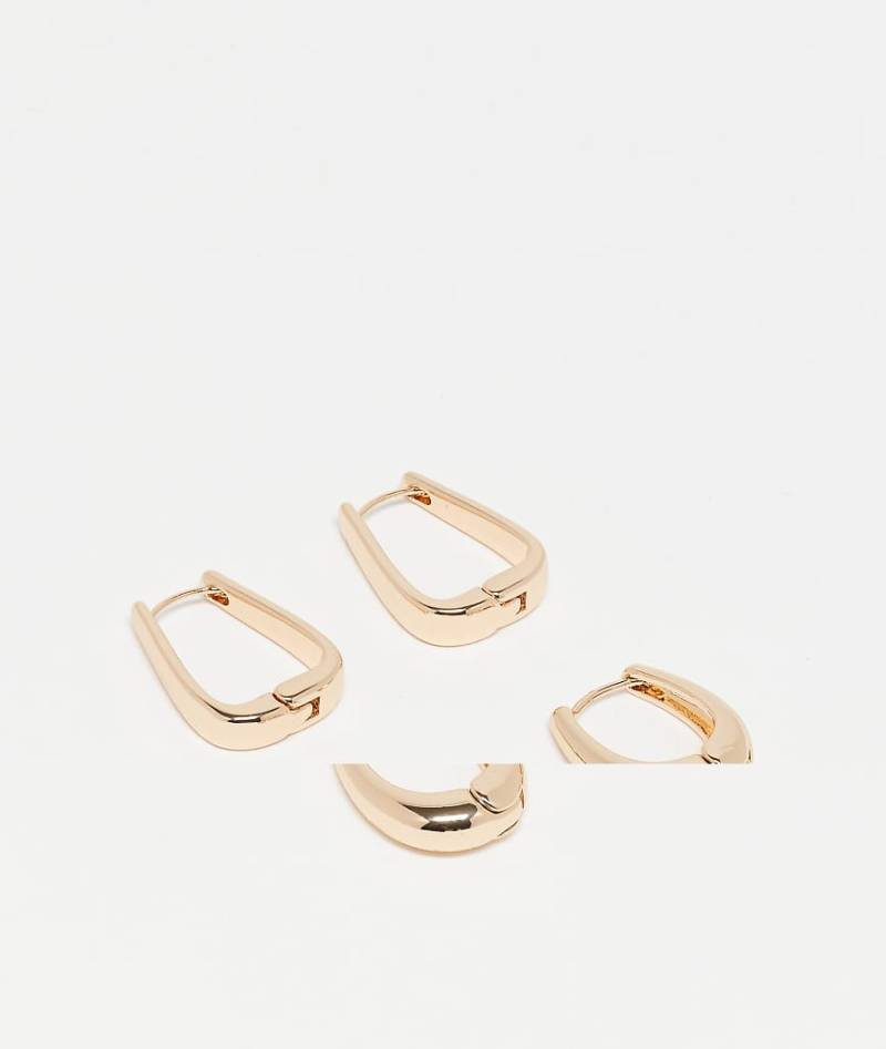 Reclaimed Vintage - 2er-Pack klobige Creolen in Gold-Goldfarben von Reclaimed Vintage