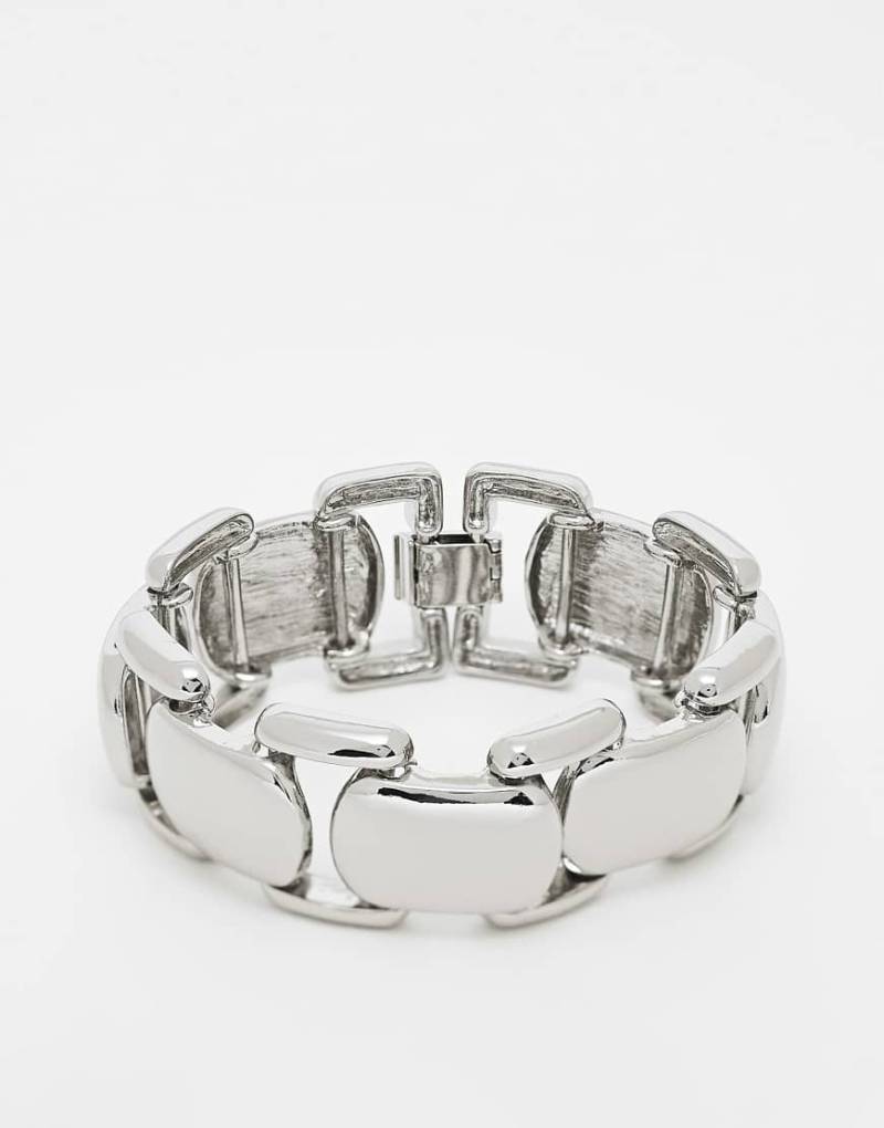 Reclaimed Vintage - Chunky Oversize-Unisex-Armband in Silber von Reclaimed Vintage