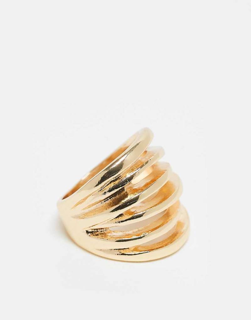 Reclaimed Vintage - Goldfarbener Unisex-Ring mit Stapeldesign von Reclaimed Vintage