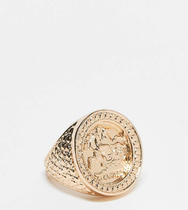 Reclaimed Vintage - Goldfarbener Unisex-Siegelring von Reclaimed Vintage