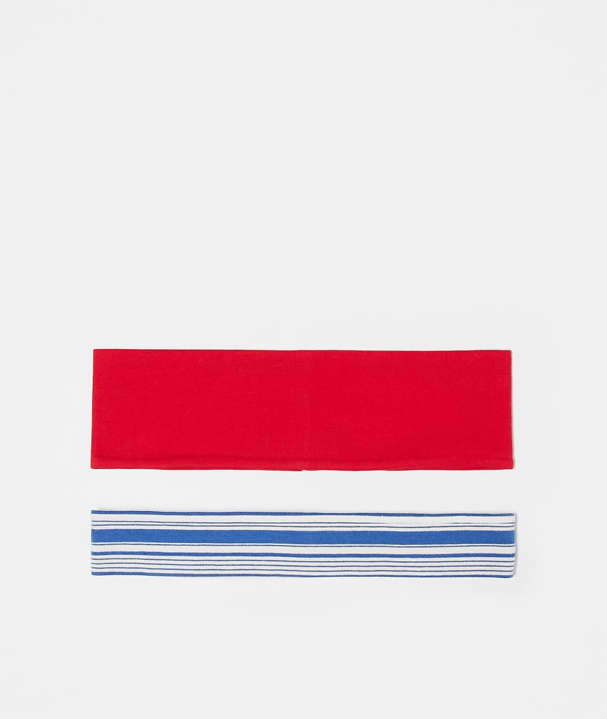 Reclaimed Vintage - 2er-Pack Stirnbänder in Rot und blau-weiß gestreift-Bunt von Reclaimed Vintage