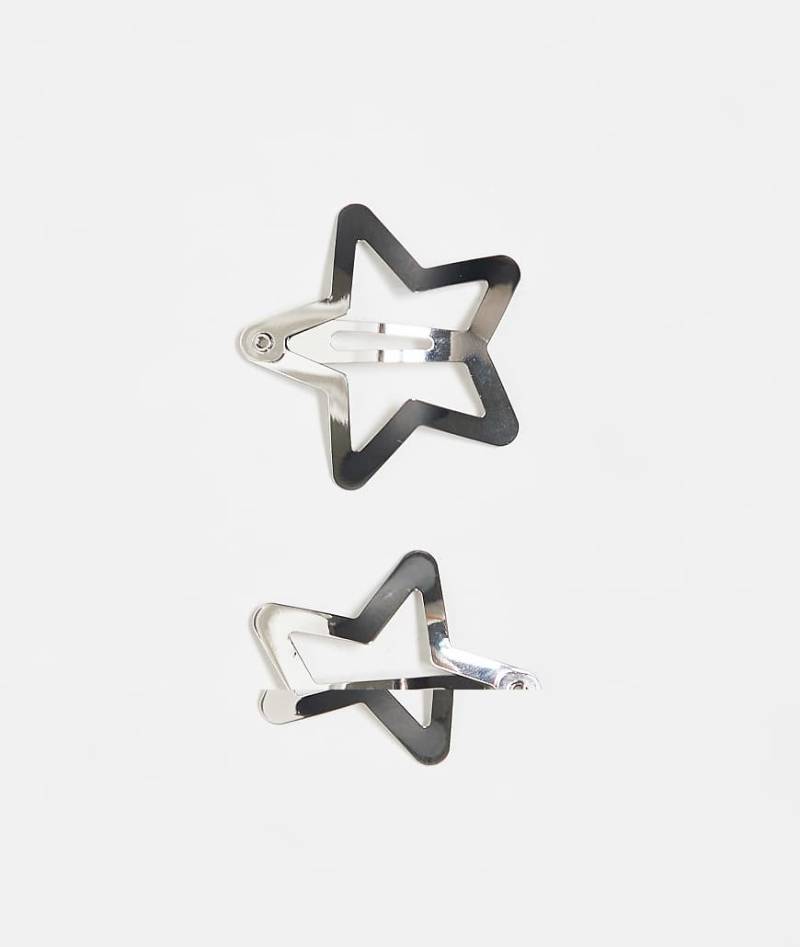 Reclaimed Vintage - Haarklammern mit Sterndesign im 2er-Pack-Silber von Reclaimed Vintage