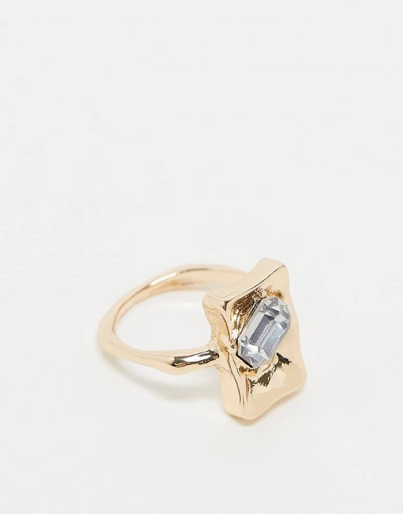 Reclaimed Vintage - Hübscher Ring in Goldoptik mit Stein-Goldfarben von Reclaimed Vintage