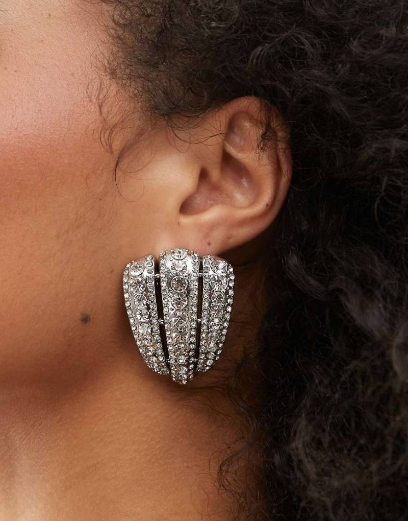 Reclaimed Vintage - Klobige Ohrringe in Silber von Reclaimed Vintage