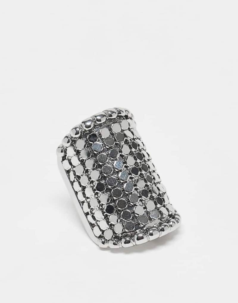 Reclaimed Vintage - Limited Edition - Silberfarbener Unisex-Ring mit Kettendesign von Reclaimed Vintage