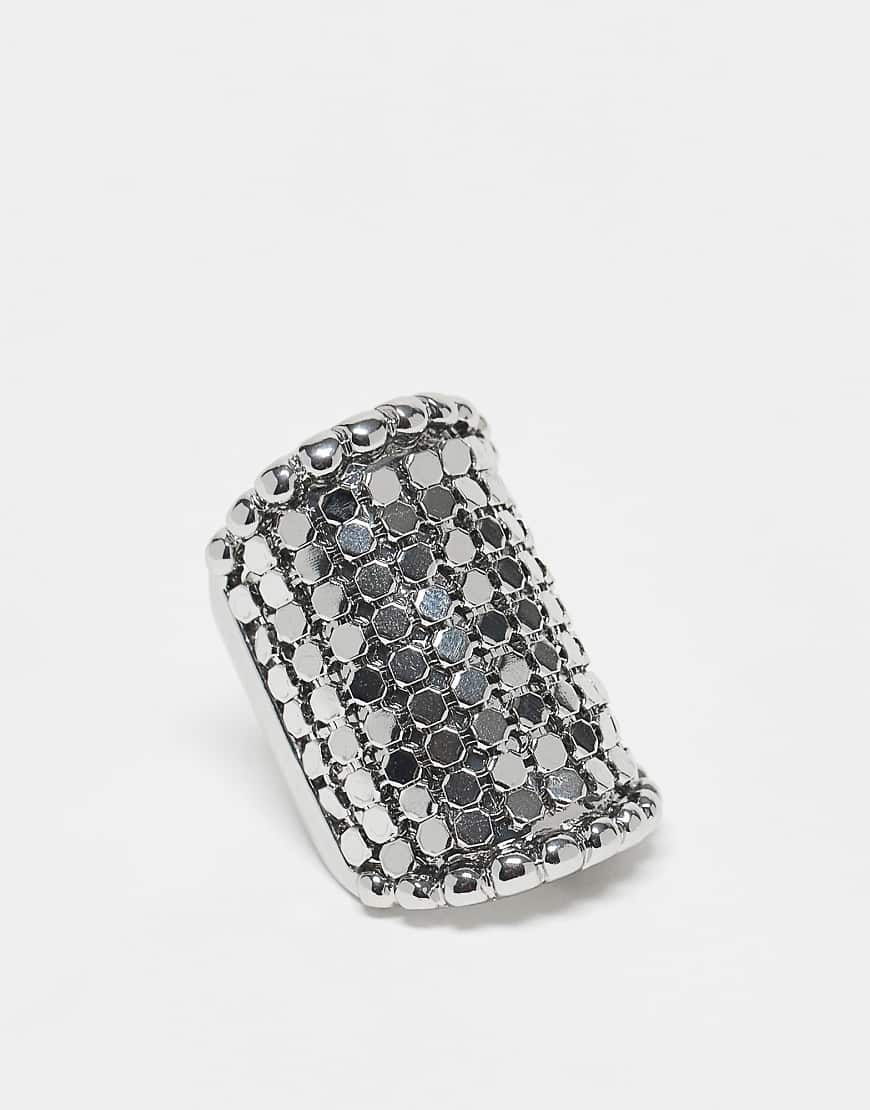 Reclaimed Vintage - Limited Edition - Silberfarbener Unisex-Ring mit Kettendesign von Reclaimed Vintage