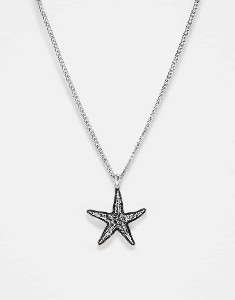 Reclaimed Vintage - Unisex-Halskette in Silberoptik mit Seestern-Anhänger von Reclaimed Vintage