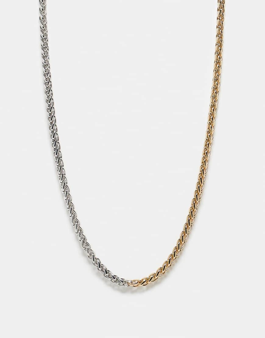 Reclaimed Vintage - Unisex - Halskette mit verschiedenfarbigen Kettengliedern in Gold- und Silber-Optik-Bunt Reclaimed Vintage - Unisex - Halskette mit verschiedenfarbigen Kettengliedern in Gold- und Silber-Optik-Bunt von Reclaimed Vintage