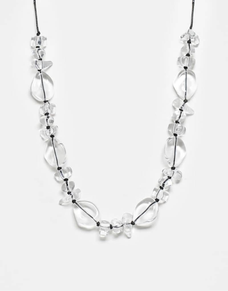 Reclaimed Vintage - Unisex-Halskette mit transparenten Perlen von Reclaimed Vintage