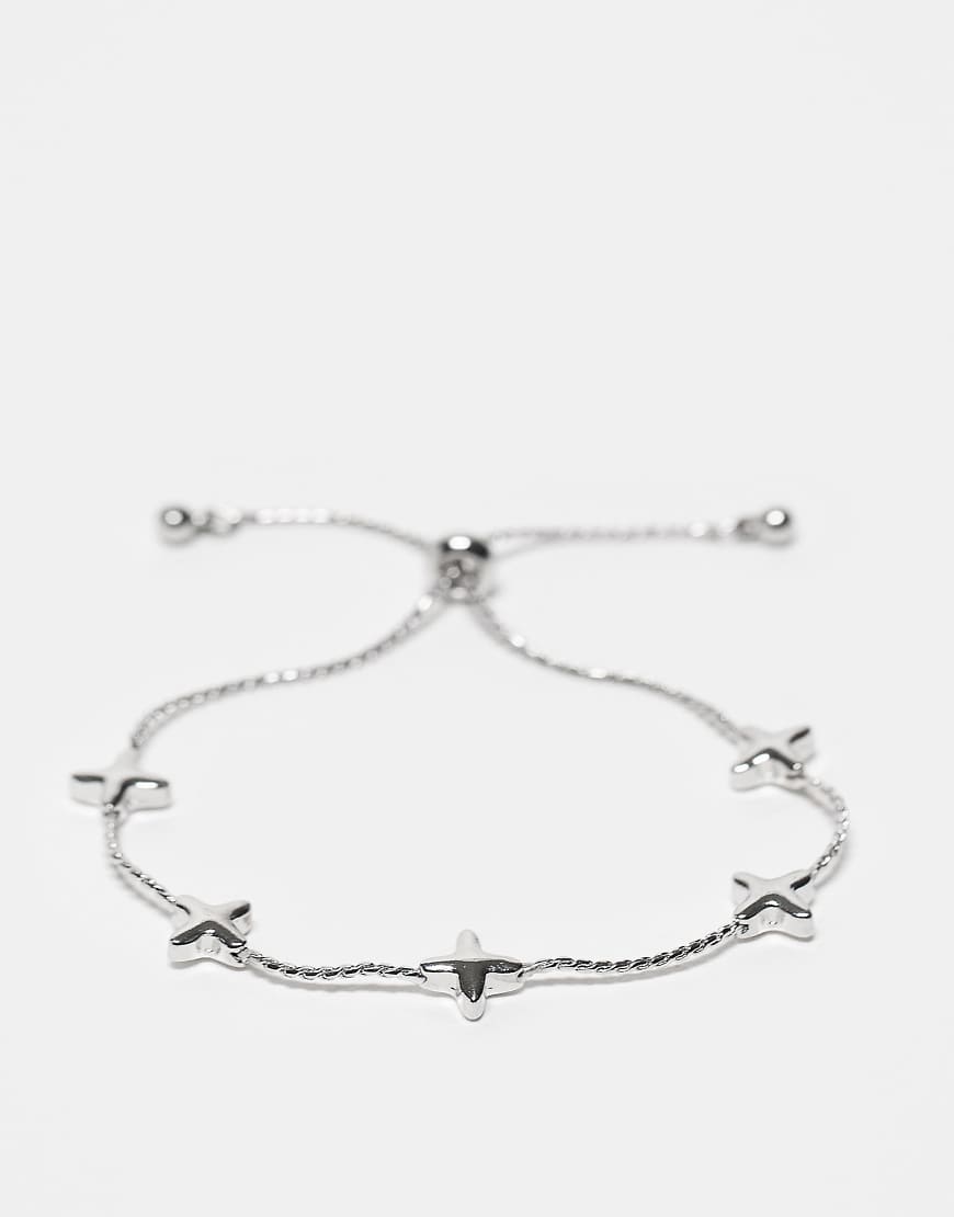 Reclaimed Vintage - Unisex - Kettenarmband mit Sternen-Silber von Reclaimed Vintage