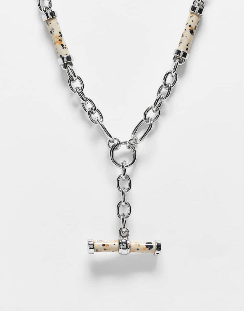 Reclaimed Vintage - Unisex - Lariat - Halskette in Silber-Optik von Reclaimed Vintage