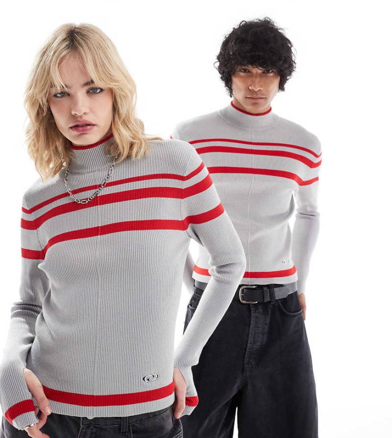 Reclaimed Vintage - Unisex-Oberteil aus Strick in Rot gestreift-Grau Reclaimed Vintage - Unisex-Oberteil aus Strick in Rot gestreift-Grau von Reclaimed Vintage