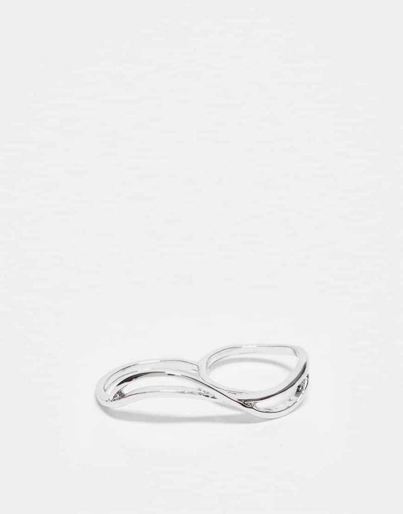 Reclaimed Vintage - Unisex-Ring in Silber mit Doppelwickel-Design von Reclaimed Vintage