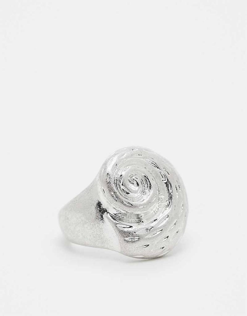 Reclaimed Vintage - Unisex-Ring in Silberoptik mit Muschel-Design von Reclaimed Vintage