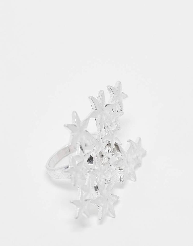 Reclaimed Vintage - Unisex-Ring in Silberoptik mit Sternen im Cluster-Design von Reclaimed Vintage