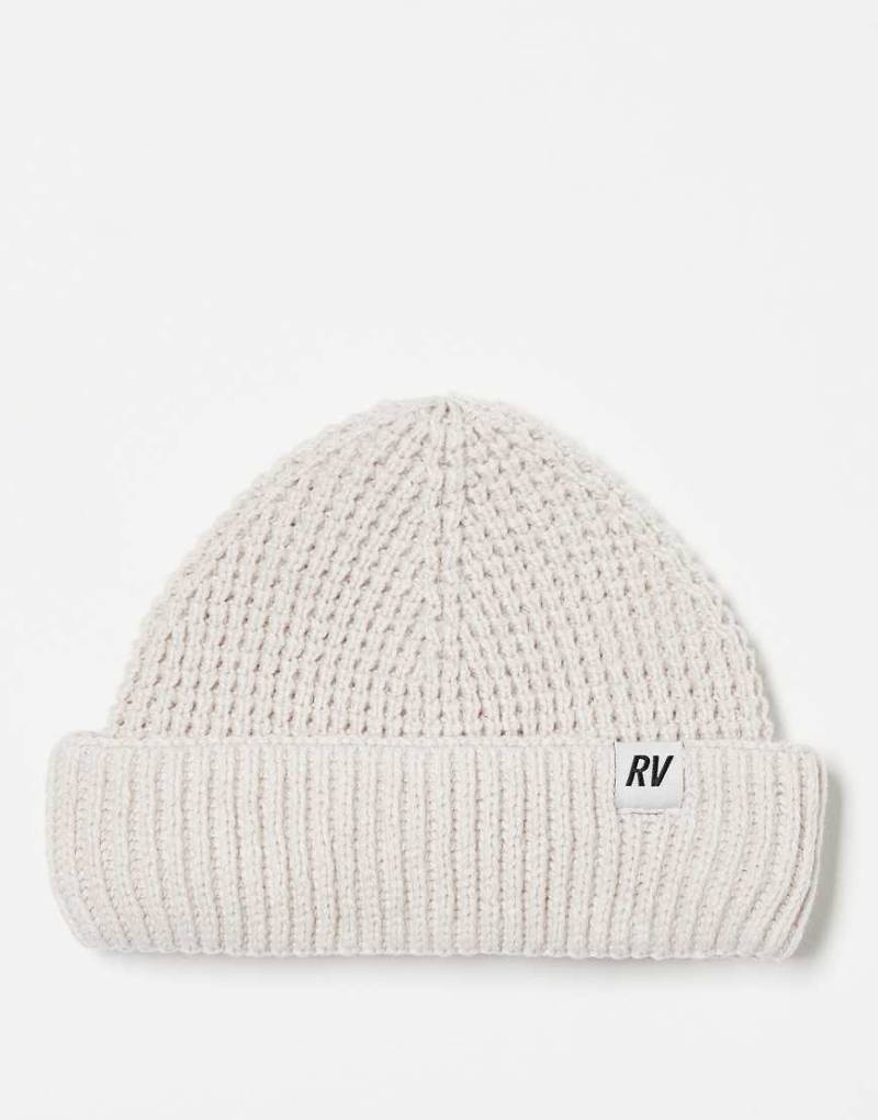 Reclaimed Vintage - Unisex-Strickmütze in Ecru mit Waffelstruktur-Weiß von Reclaimed Vintage