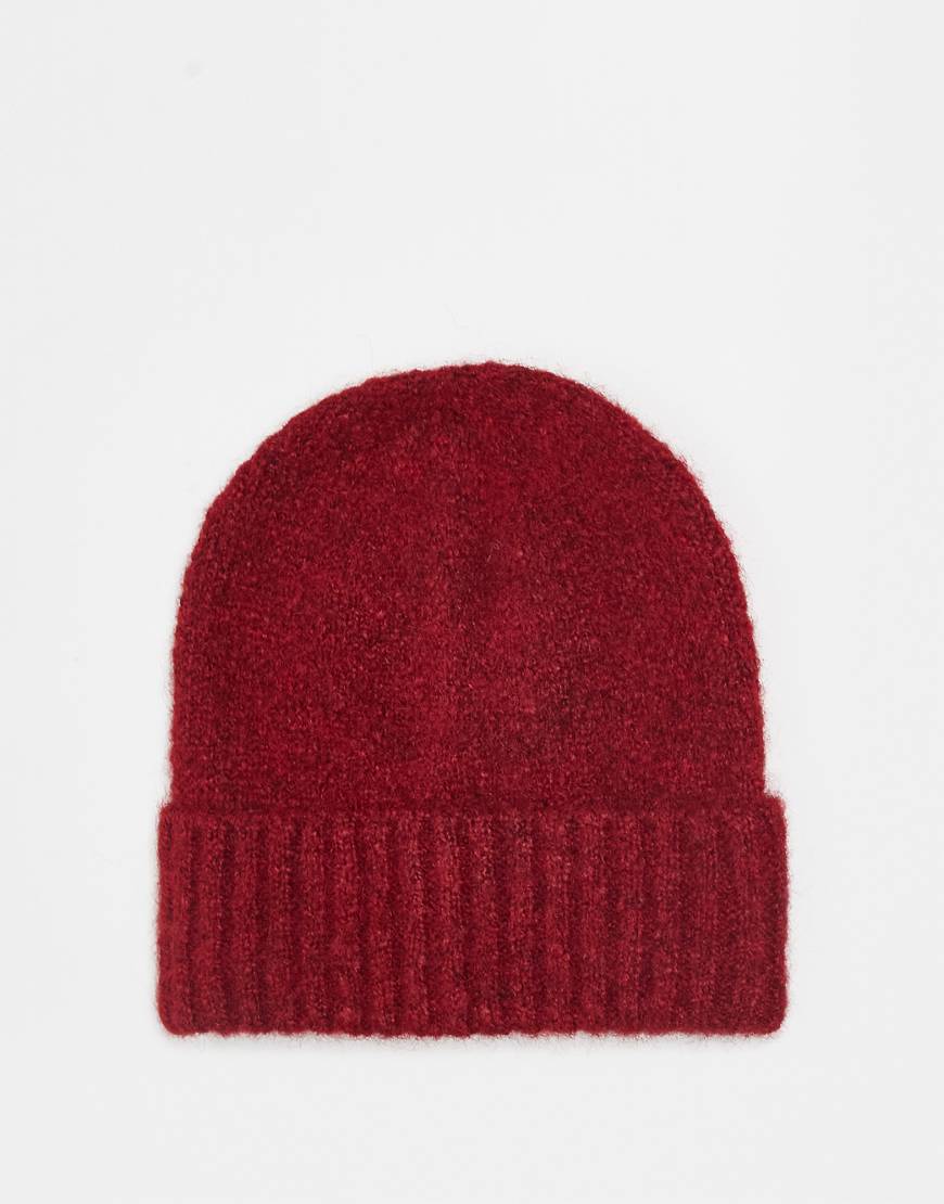 Reclaimed Vintage - Unisex-Strickmütze in Kirschrot von Reclaimed Vintage