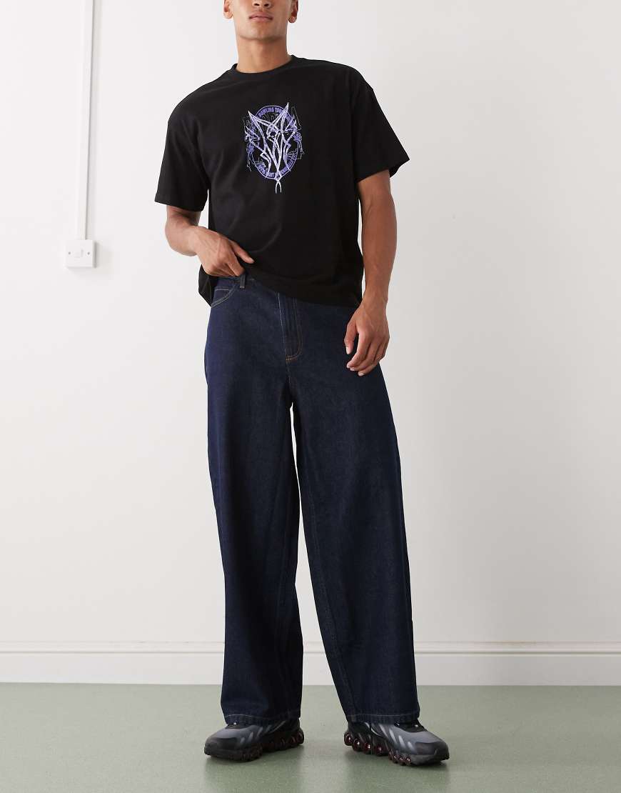 Reclaimed Vintage - Weit geschnittene Denim-Jeans in Indigoblau von Reclaimed Vintage