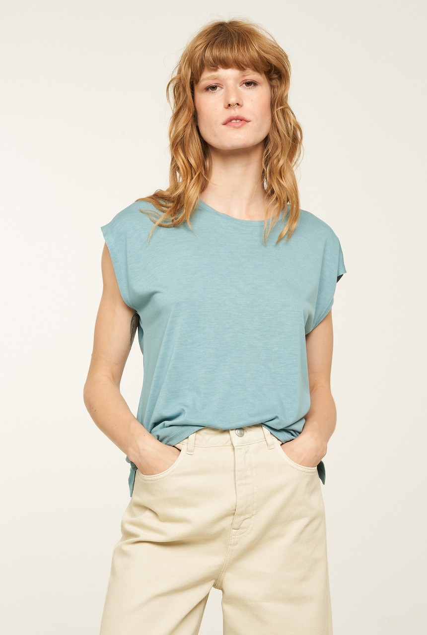 MITHILA | Recolution | veganes T-Shirt | lake green XS von Recolution