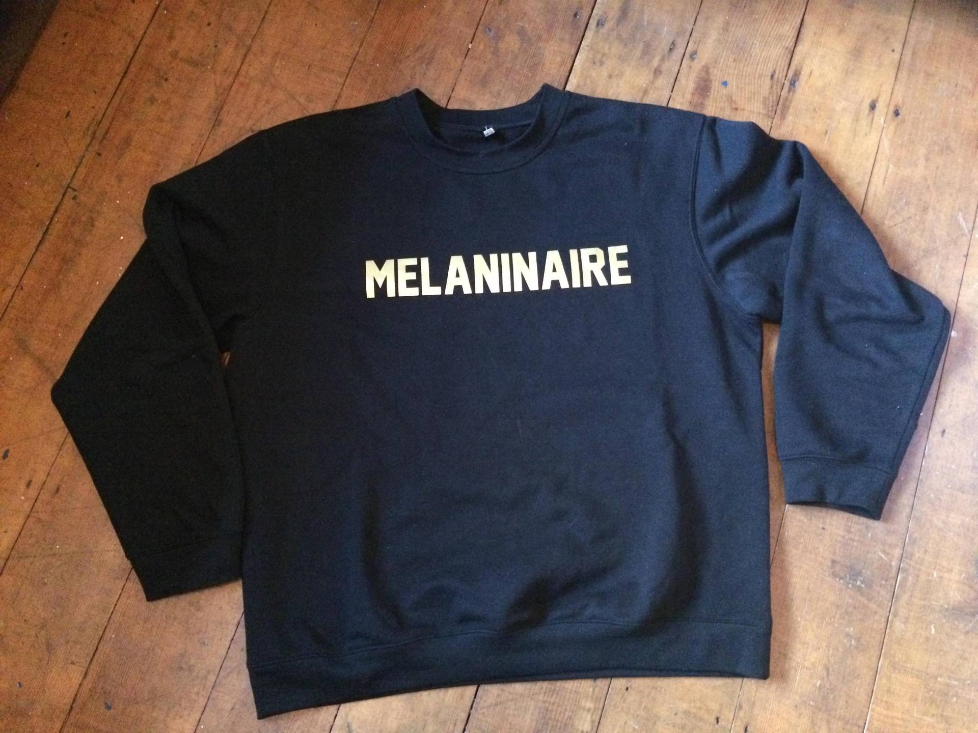 Echtes Schwarzes Melaninaire Sweatshirt/Sweattop Pullover Winterpullover Mit Gold Logo Echtes Schwarzes Melaninaire Sweatshirt/Sweattop Pullover Winterpullover Mit Gold Logo von ReconstructLondon