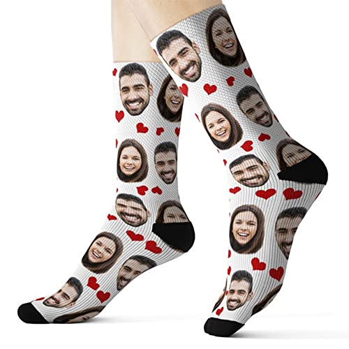 San Valentin - Personalisierte Socken mit Gesicht - Originelle Geschenke Paare Frau - Liebe - Laden Sie Ihr Foto hoch Wir machen die Arbeit! - Lustige Socken für Männer Bräute, Paar, M von RecontraMago