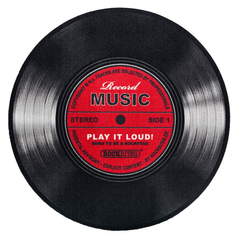 Record Music Teppich - schwarz/rot von Record Music