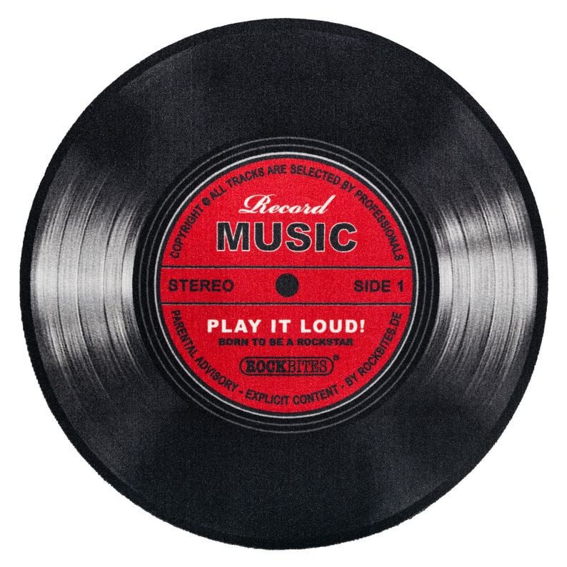 Record Music Teppich - schwarz/rot von Record Music