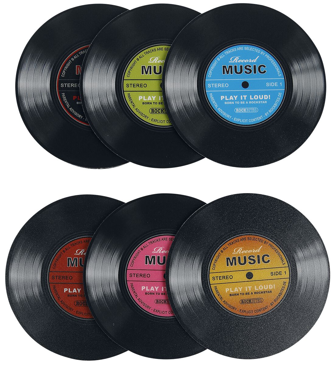 Record Music  Untersetzer multicolor von Record Music