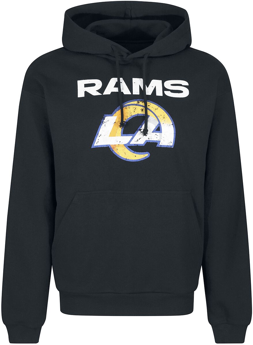 Recovered Clothing Kapuzenpullover - NFL Rams Logo - S bis XXL - für Männer - Größe L - schwarz von Recovered Clothing