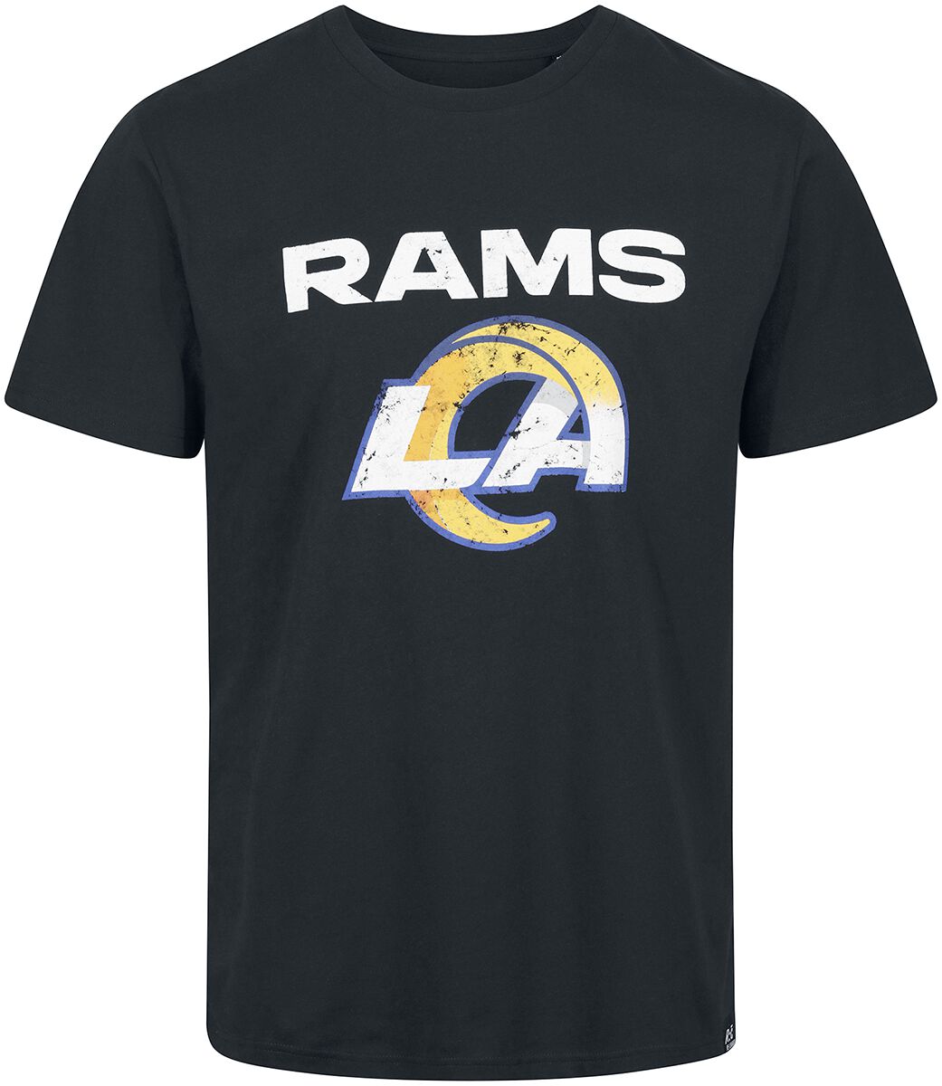 Recovered Clothing T-Shirt - NFL Rams Logo - S bis XXL - für Männer - Größe M - schwarz von Recovered Clothing