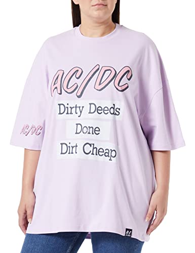Recovered ACDC Dirty Deeds Done Dirt Cheap Oversized Purple T-Shirt by XL von Recovered