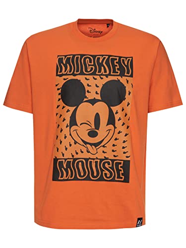 Recovered Disney Trippy Mickey Mouse Oversized Orange T-Shirt by L von Recovered