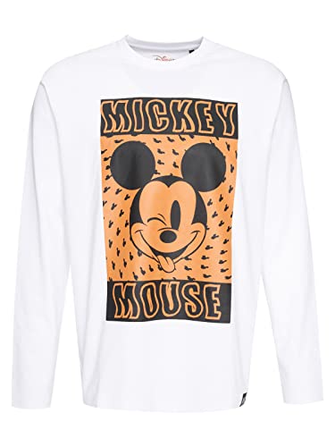 Recovered Disney Trippy Mickey Mouse Relaxed L/S White T-Shirt by L von Recovered