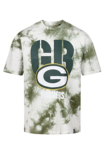 Recovered Green Bay Packers NFL Tie-Dye Relaxed Oversized T-Shirt Green White - 3XL von Recovered