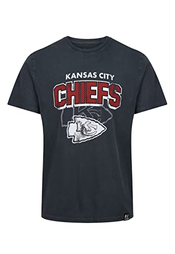 Recovered Kansas City Chiefs Black NFL Galore Washed T-Shirt - S von Recovered