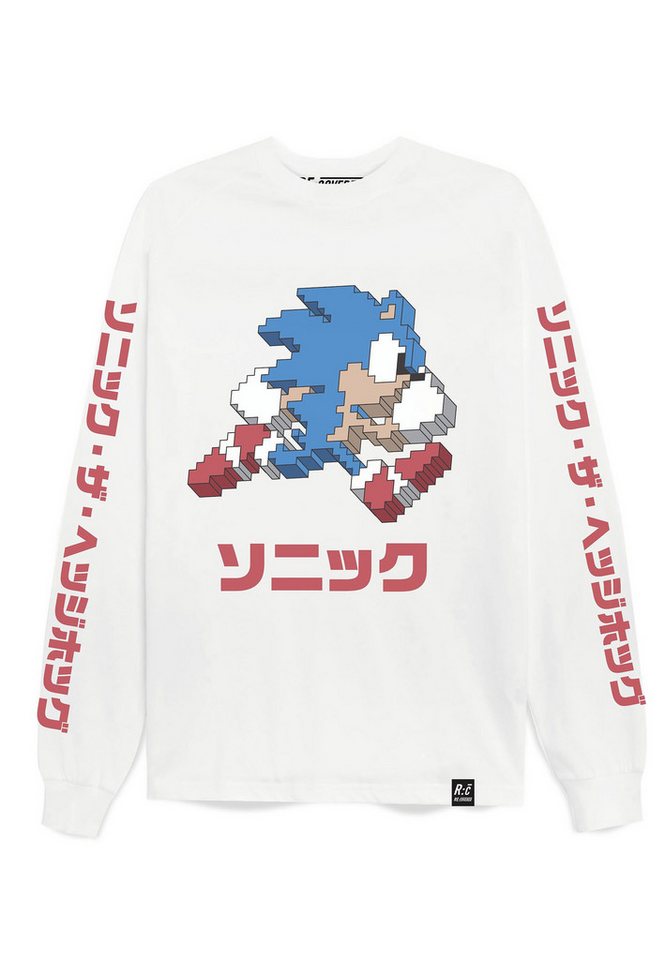 Recovered Langarmshirt Sega Arcade Text Oversized (1-tlg) mit coolem Sonic-Print von Recovered
