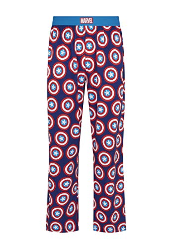 Recovered - Loungepants Pyjama Bottoms - Marvel Captain America Black S von Recovered