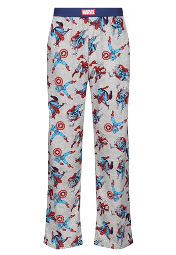 Recovered - Loungepants - Marvel Comics Heroes (Spiderman, Iron Man, Thor) - Grey L von Recovered
