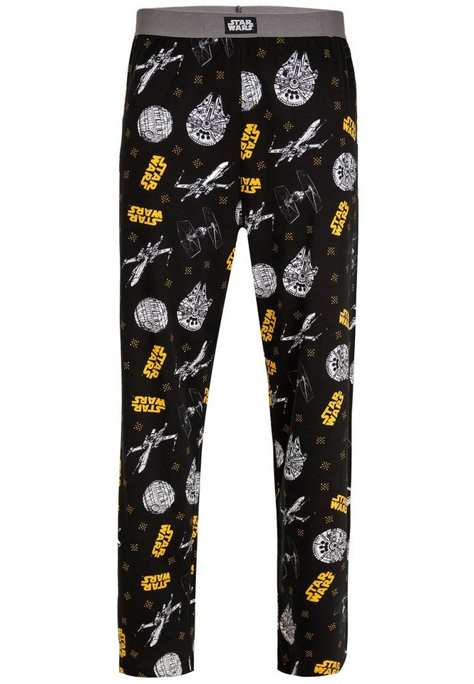 Recovered Loungepants Loungepants - Starwars Retro ships all over print - black von Recovered