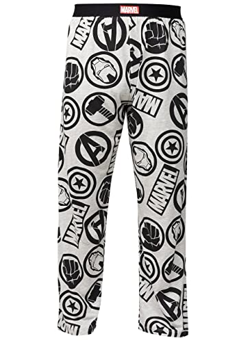 Recovered MARVEL Pyjamas - The Avengers Lounge Pants - Erwachsene, L - 100% Baumwolle Lounge Wear, Nachtwäsche, PJs, PJ Bottoms - Offiziell lizenziert von Recovered