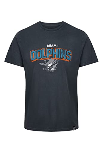 Recovered Miami Dolphins Black NFL Galore Washed T-Shirt - S von Recovered