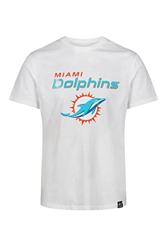 Recovered Miami Dolphins White NFL Est Ecru T-Shirt - 3XL von Recovered