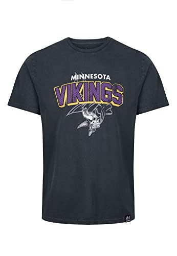 Recovered Minnesota Vikings Black NFL Galore Washed T-Shirt - XL von Recovered